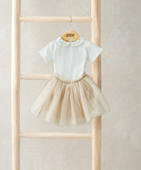 طقم لباس قطعة واحدة وتنورة توتو - قطعتان طقم لباس قطعة واحدة وتنورة توتو - قطعتان image number 1