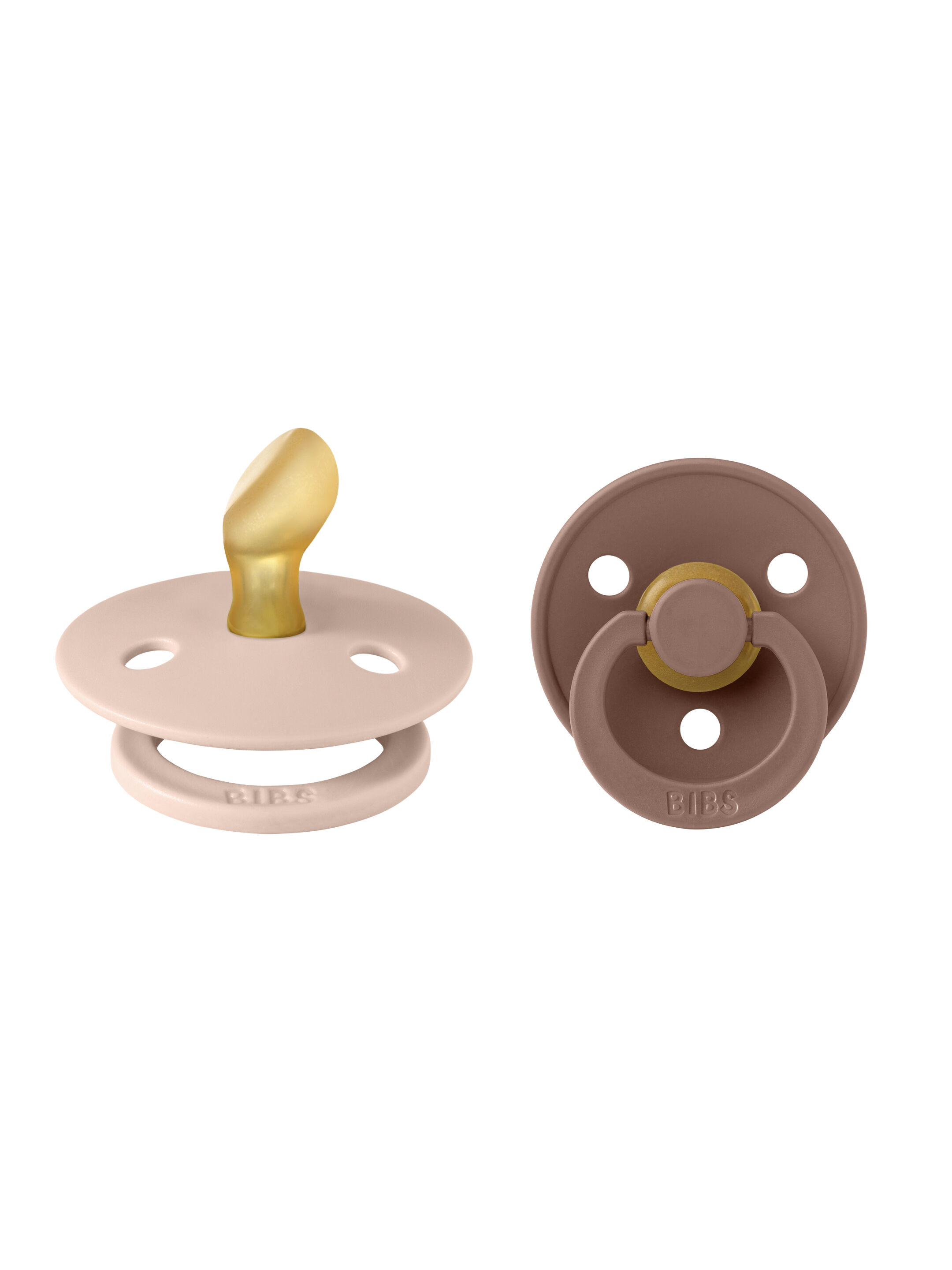 مجموعة لهايات بيبس كولور لاتكس مقاس 2 بحلمات ملائمة للفم للأطفال من 6 شهور فأكثر وردي/ خشبي - قطعتان image number 2