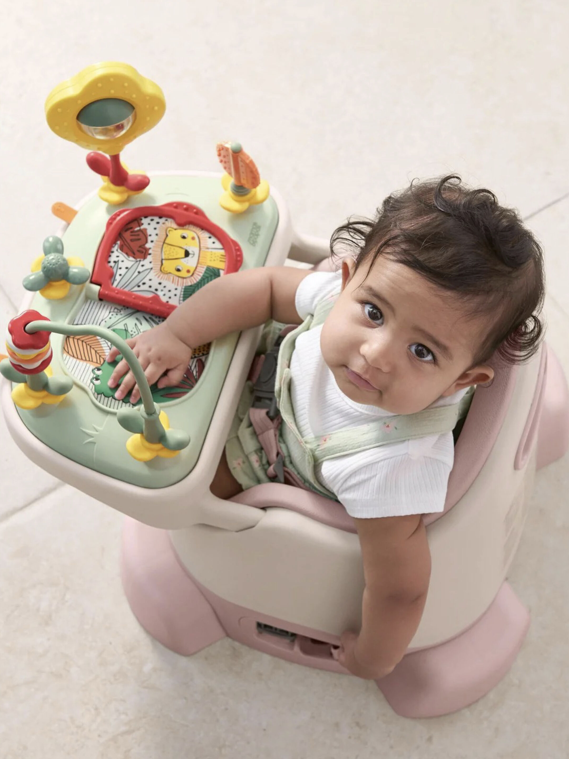 مقعد باغ داعم وأرضي 3 في 1 بصينية ألعاب - بلوسوم image number 2