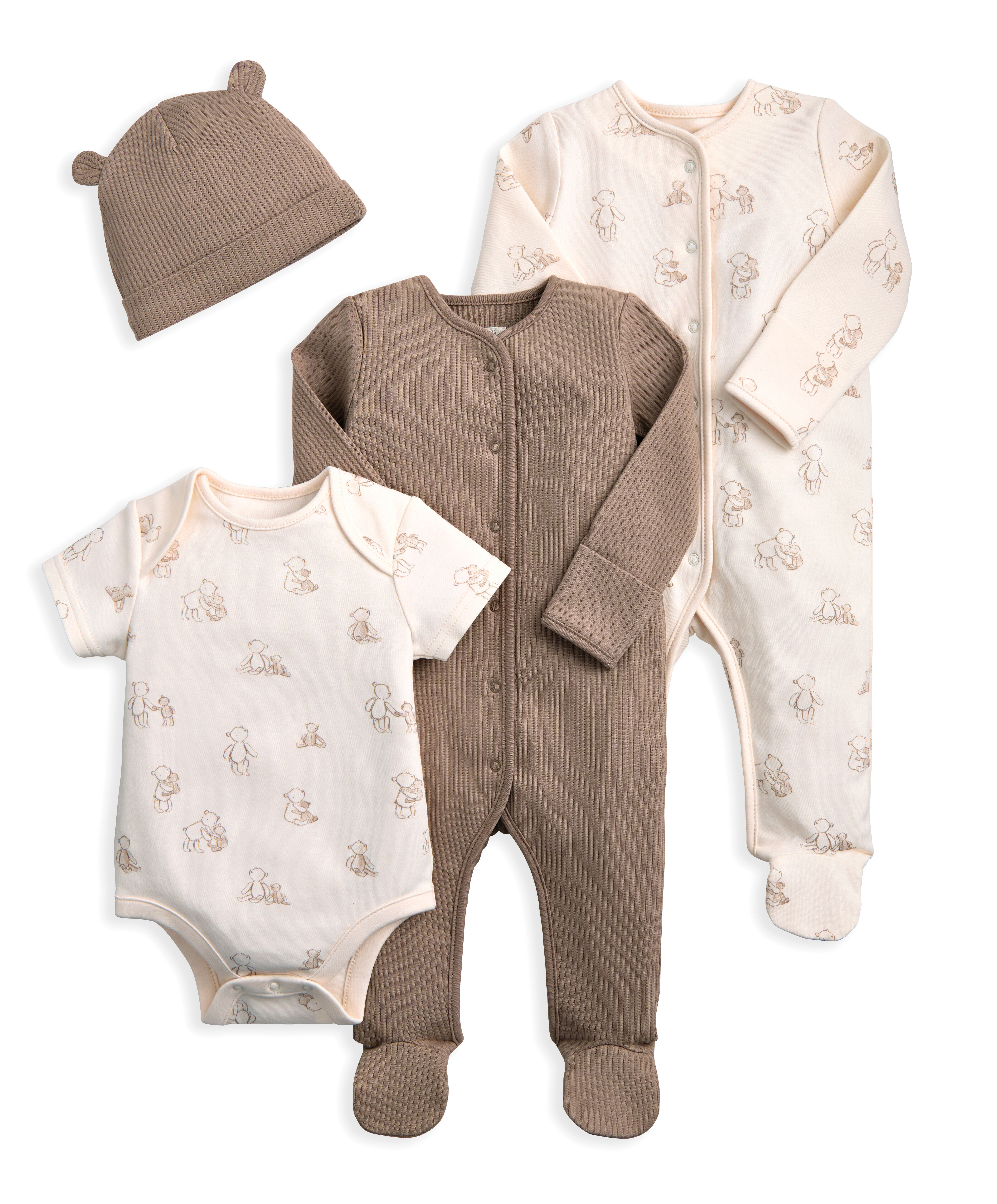 طقم مزين بنقشة الدب تيدي، 4 قطع image number 2