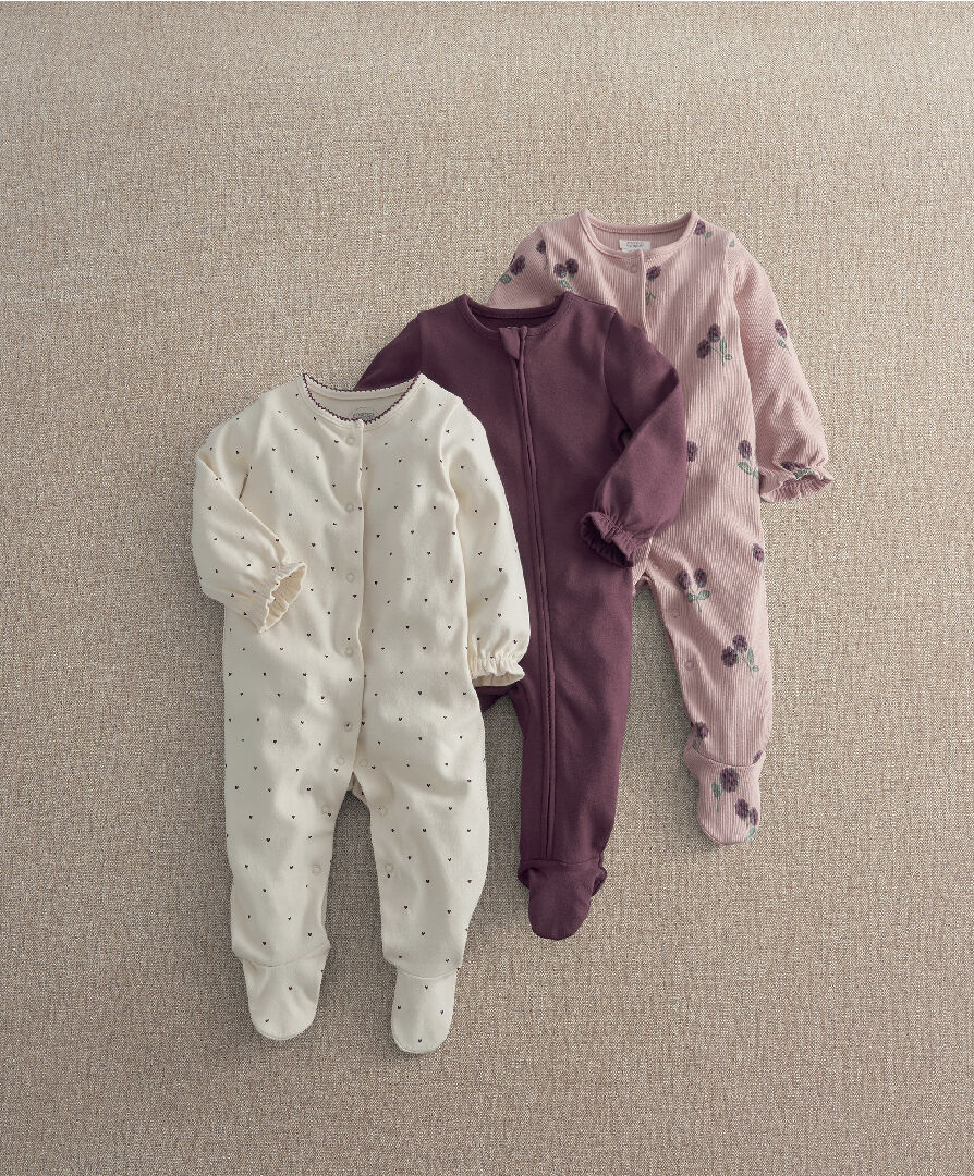 3pk Bramble Sleepsuits image number 1