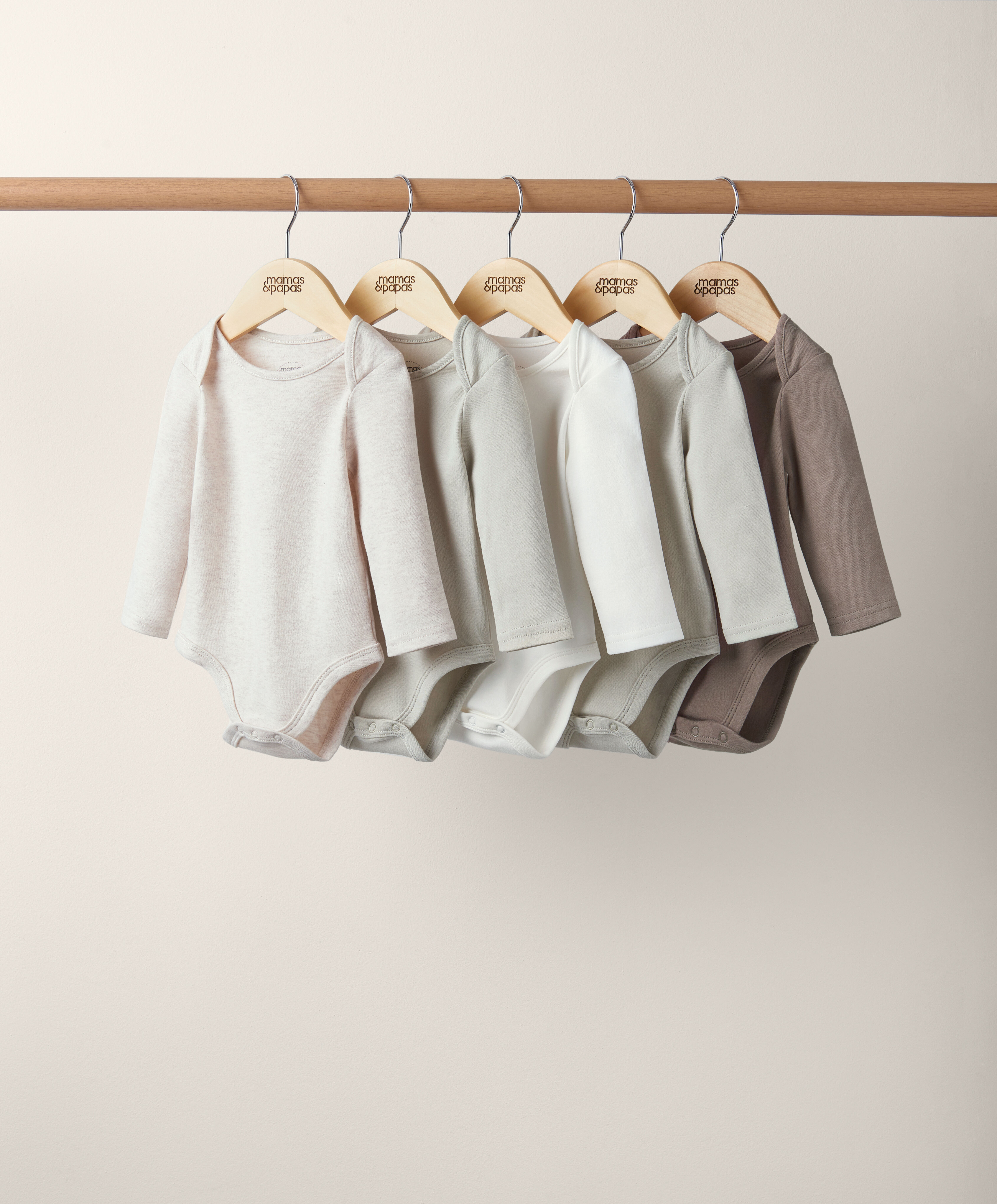 طقم ألبسة قطعة واحدة بأكمام طويلة - 5 قطع image number 3