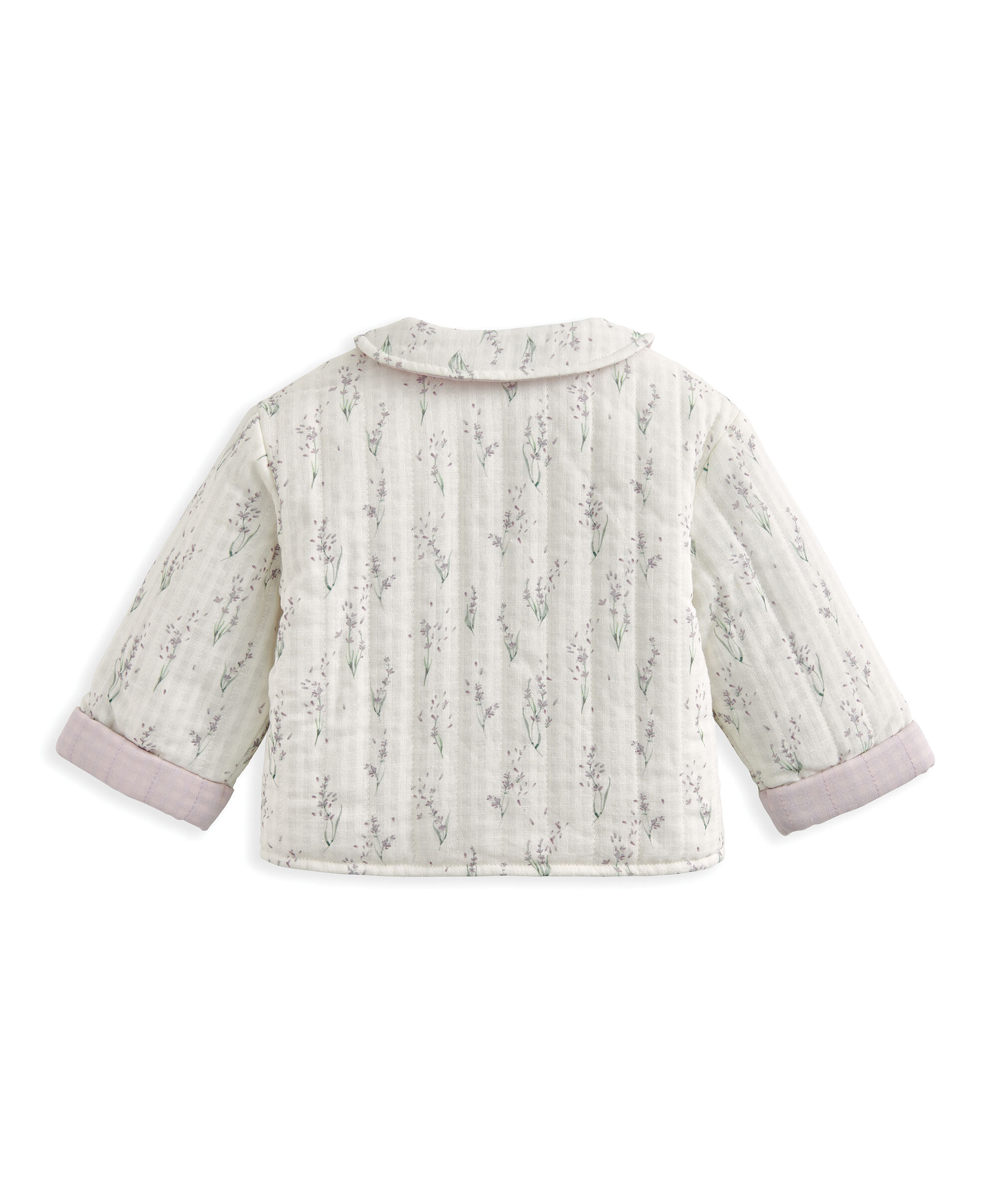 جاكيت مبطن بنقشة زهور اللافندر image number 3