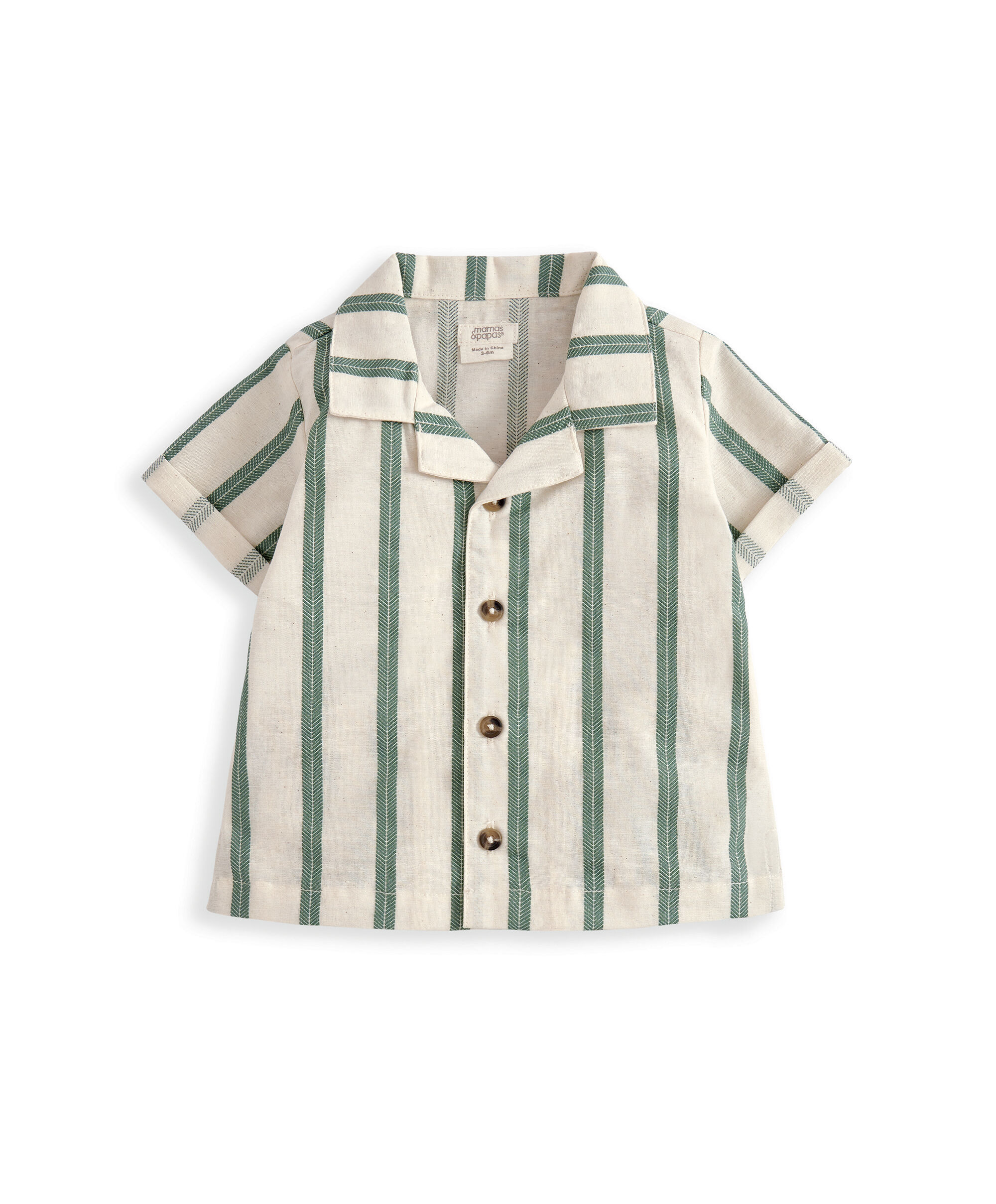 طقم قميص وشورت بلون أخضر، قطعتين image number 3