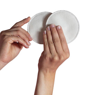 مجموعة ضمادات الرضاعة قابلة للغسل بمقاس واحد من كاريويل - 6 قطع بلون أبيض