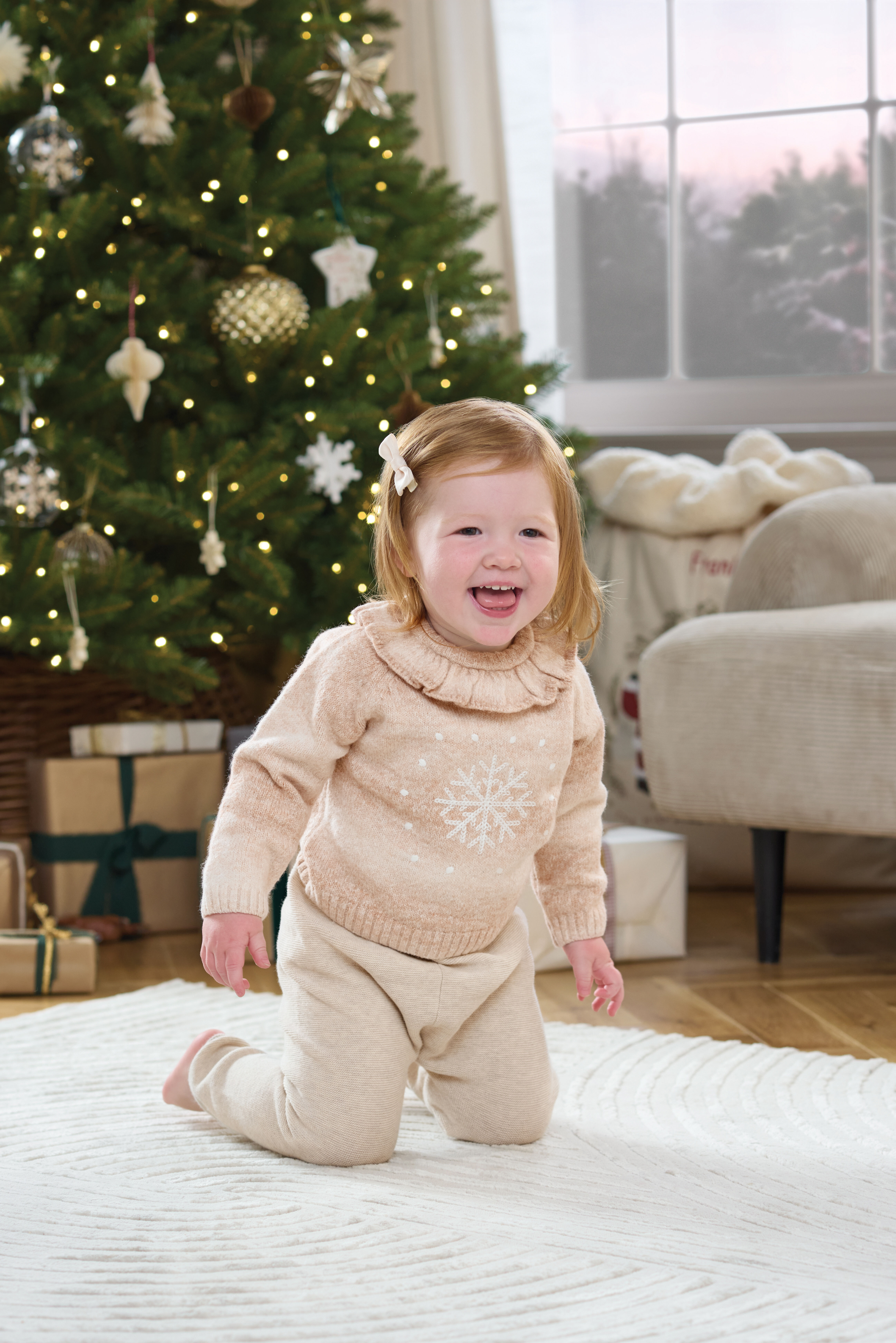 سترة كريسماس بتصميم ندفة الثلج image number 7