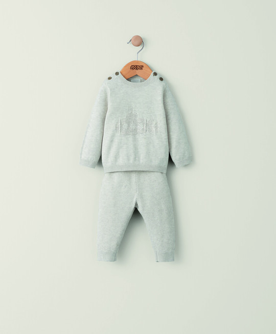 طقم منسوج بنقشة - قطعتان طقم منسوج بنقشة - قطعتان image number 1