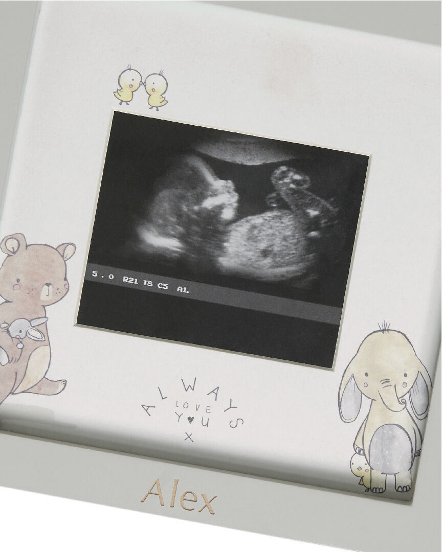 إطار صور الموجات الصوتية أولويز لاف يو - رمادي image number 2