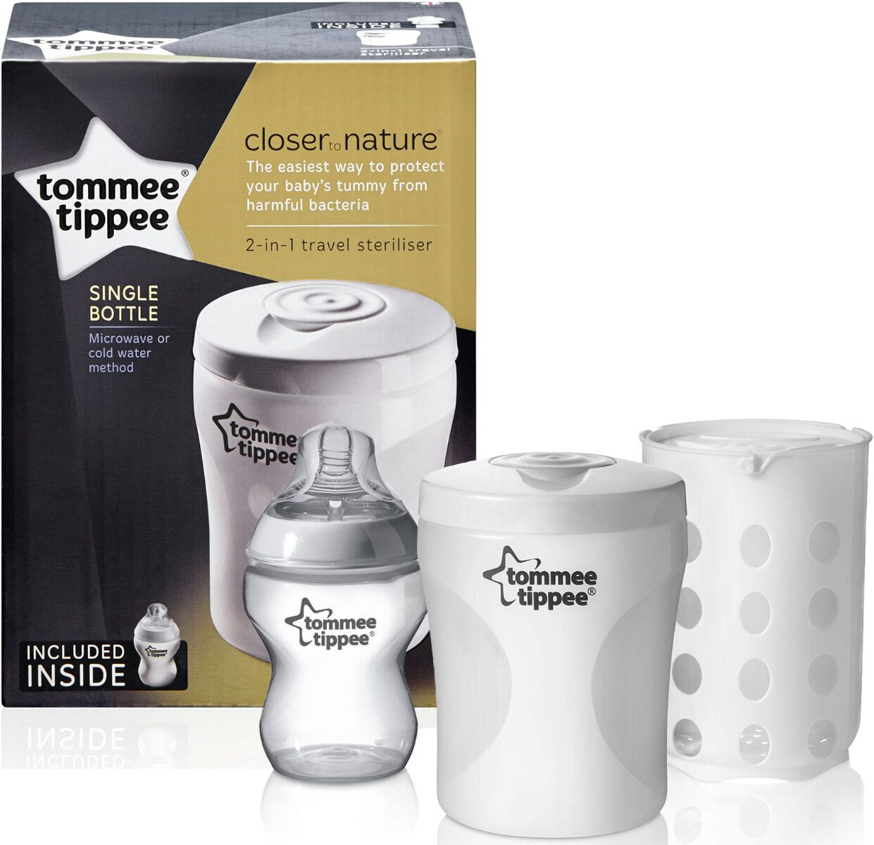 جهاز التعقيم المتنقل لزجاجة إرضاع واحدة Closer to Nature من Tommee Tippee image number 2