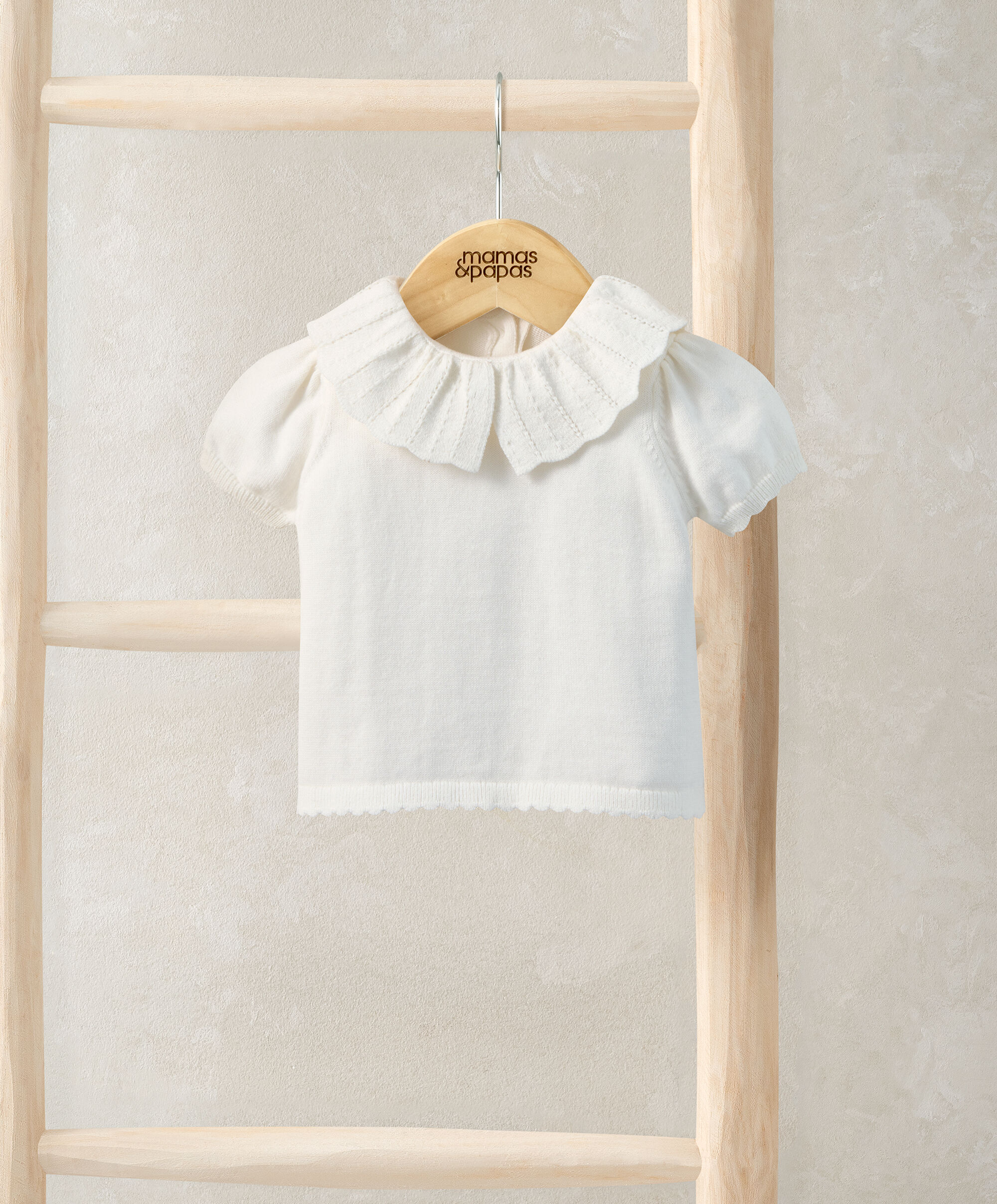 Knitted White Top image number 1