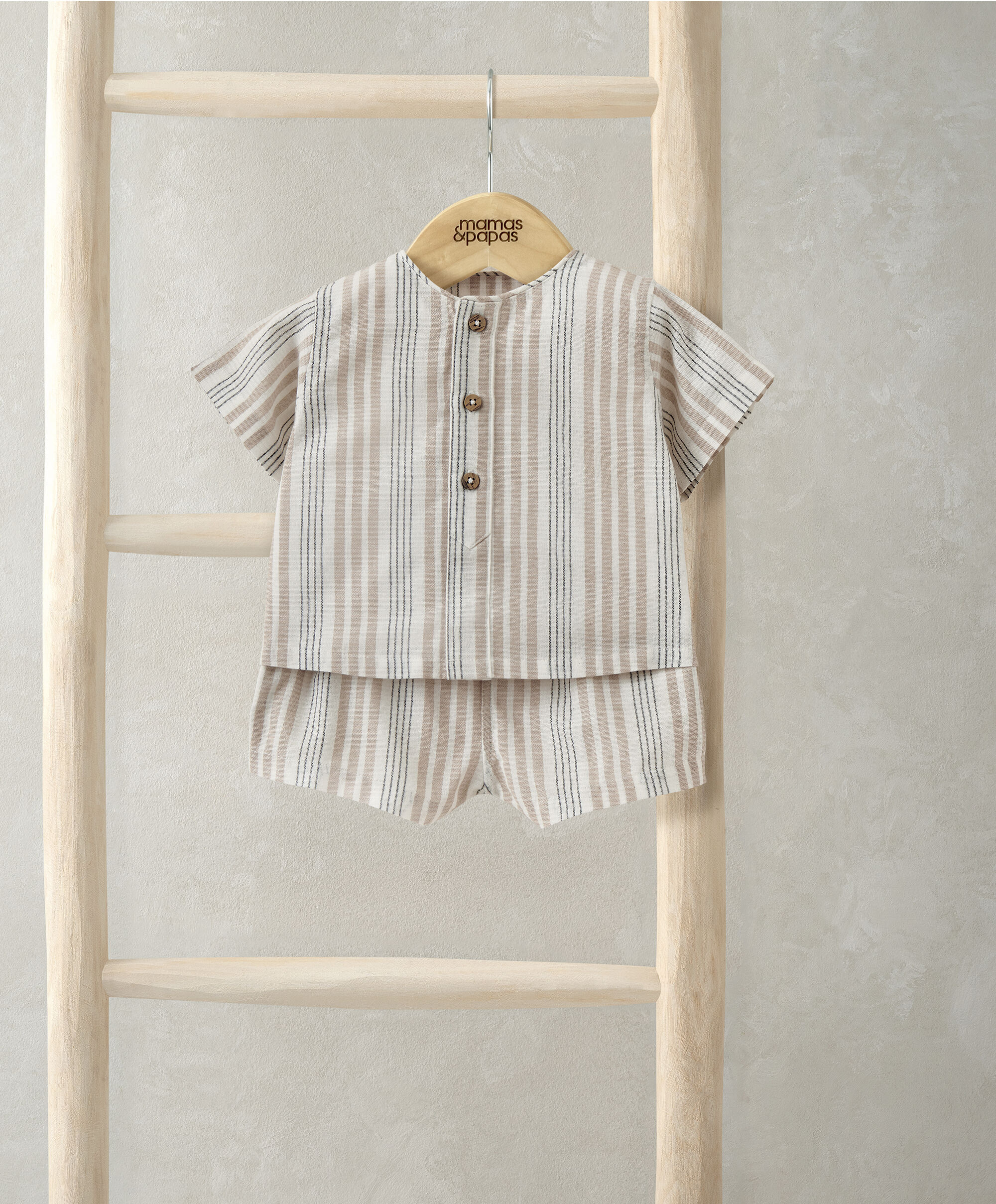 طقم بلوزة وشورت منسوج، قطعتين