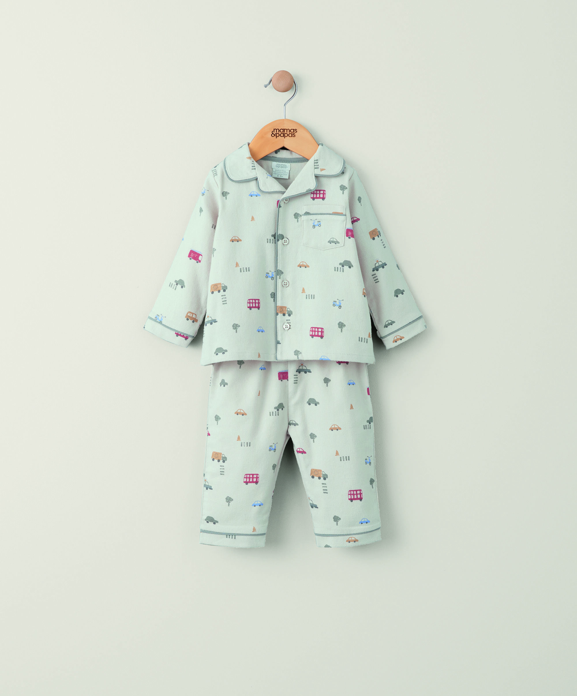 بيجاما منسوجة بنقشة وسائل مواصلات image number 1