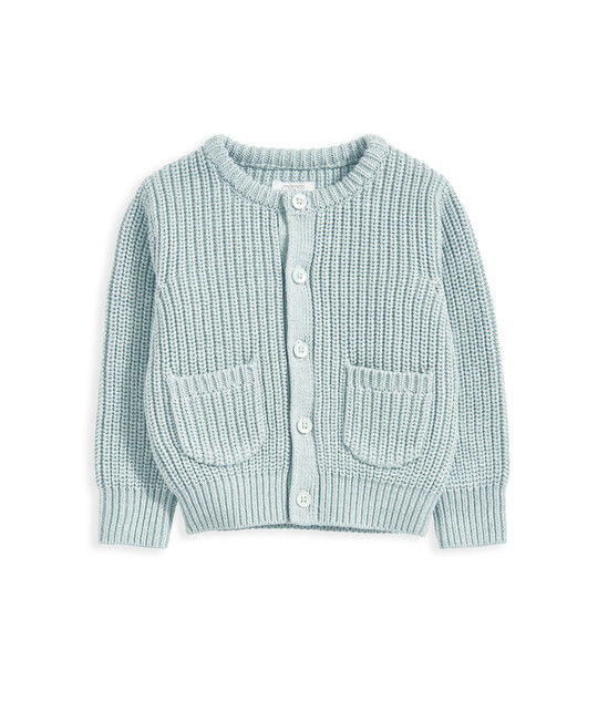 كارديغان منسوج بغرزة الضفيرة - أزرق كارديغان منسوج بغرزة الضفيرة - أزرق image number 2