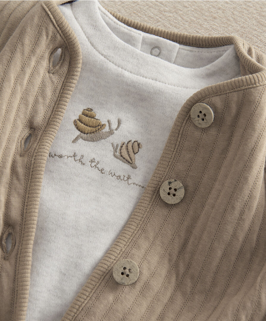 3pc Snail Quilted Jacket Set image number 4