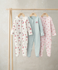 3 Pack Geranium Sleepsuits 3 Pack Geranium Sleepsuits image number 1
