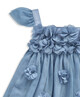 فستان مزين بزهور - أزرق image number 3