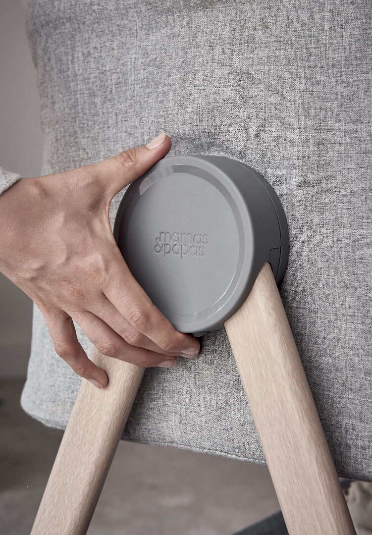 مهد لوا لجانب السرير - رمادي image number 6