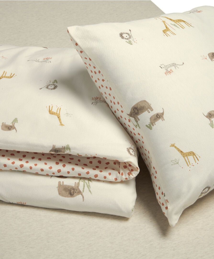 غطاء لحاف وغطاء وسادة بنقشة غابة image number 1