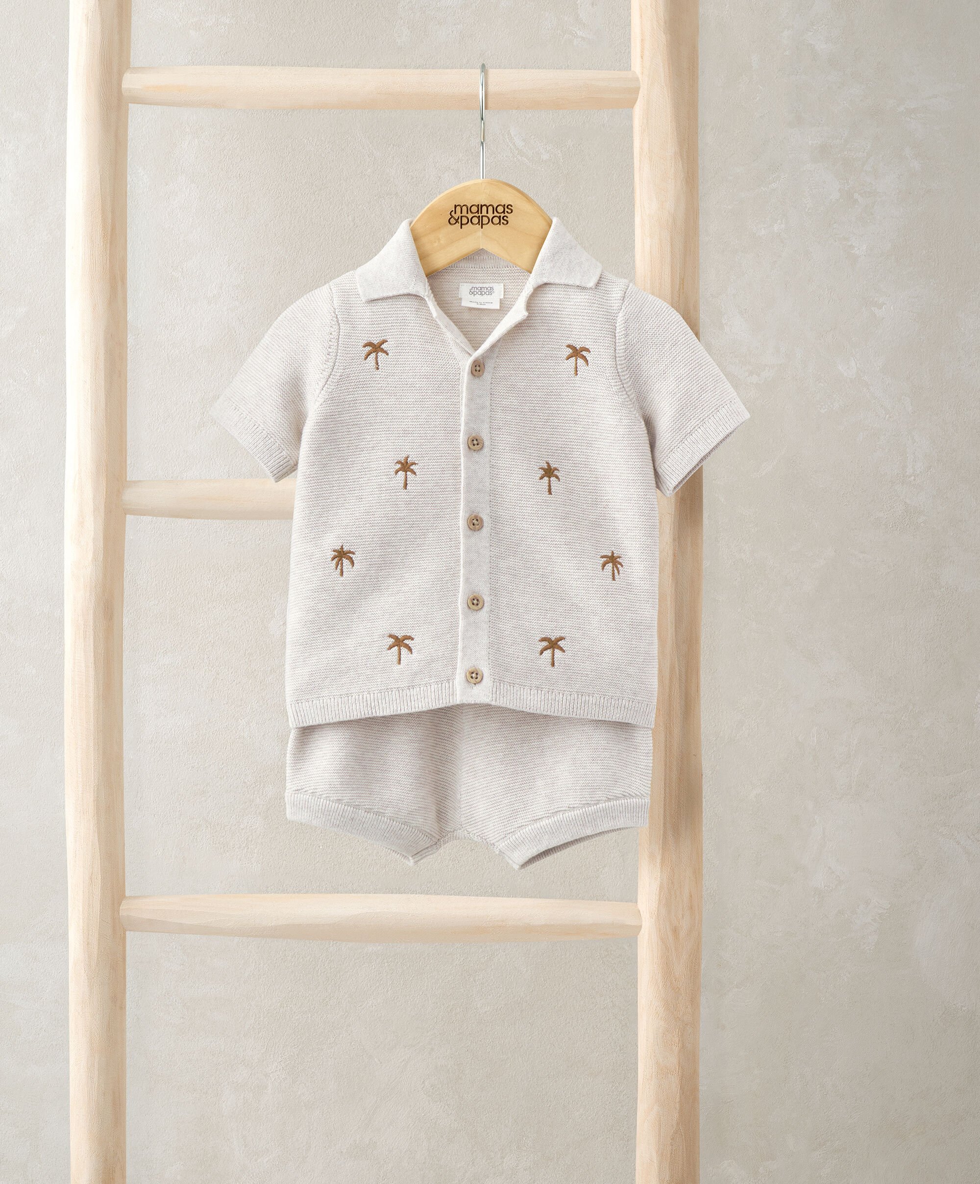 طقم منسوج بتطريزات - قطعتان