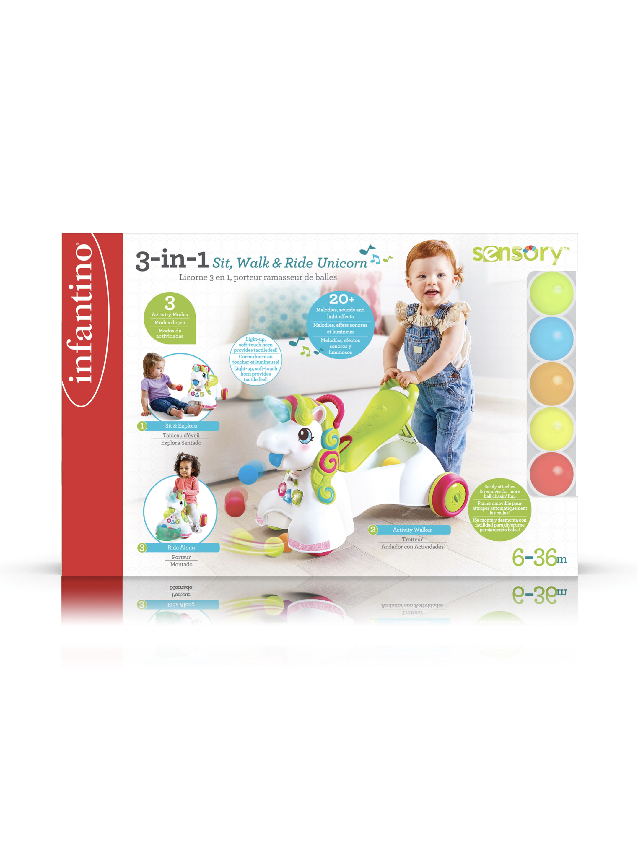 لعبة للجلوس والمشي والركوب 3 في 1 من إنفانتينو image number 4