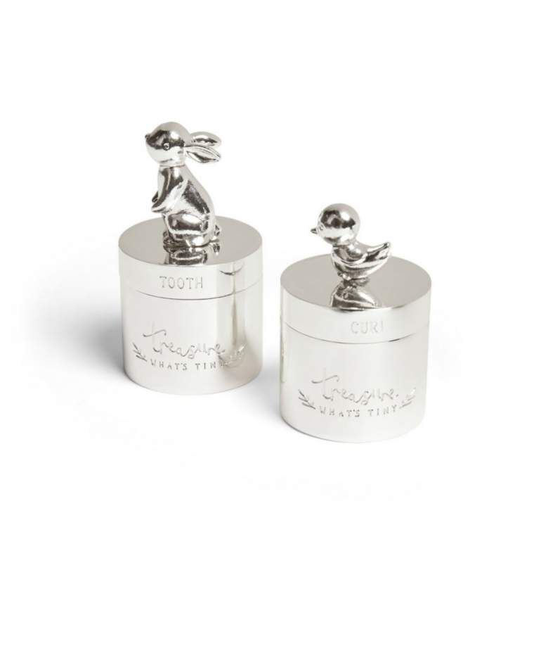 هدية أول سن وأول خصلة شعر من مجموعة فور ايفر تريجرد - فضي