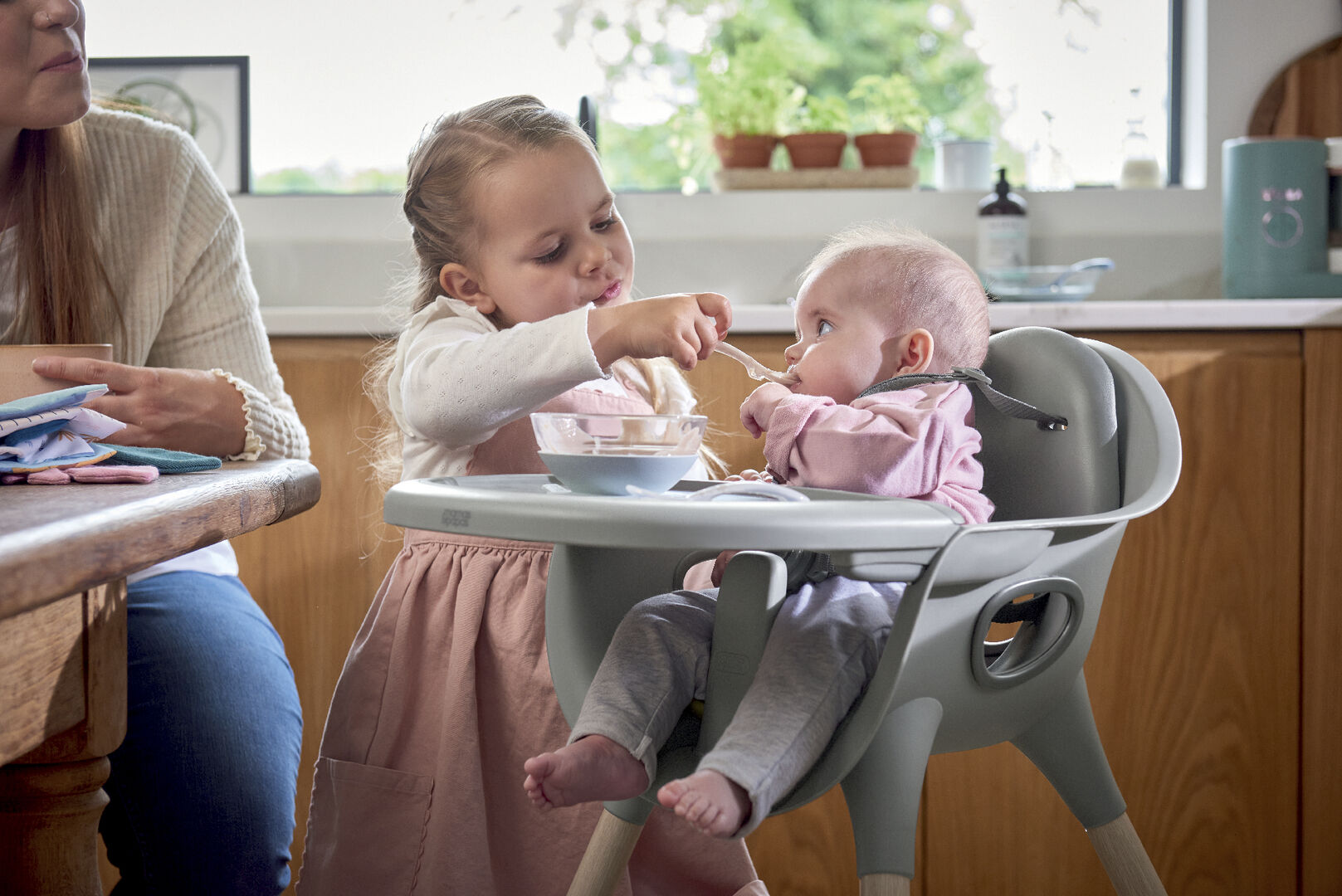 كرسي جوس مرتفع - رمادي image number 8