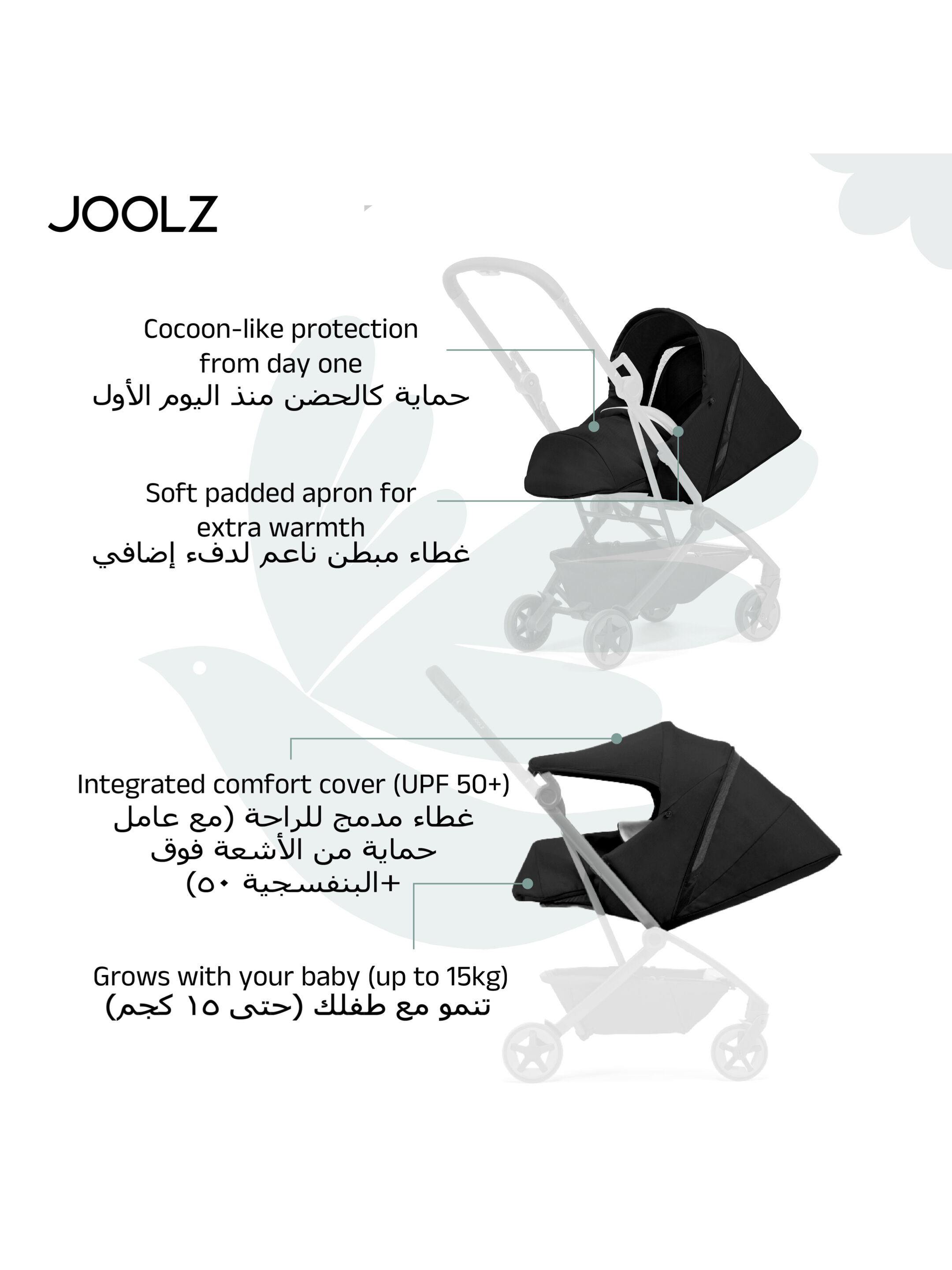 مقعد حديثي الولادة جولز إير2 - أسود سبيس image number 4