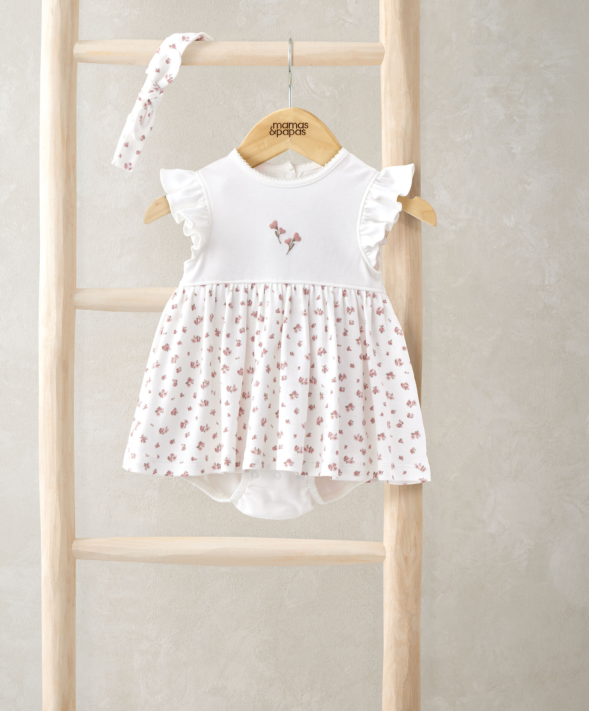 طقم فستان وطوق رأس - قطعتان image number 1