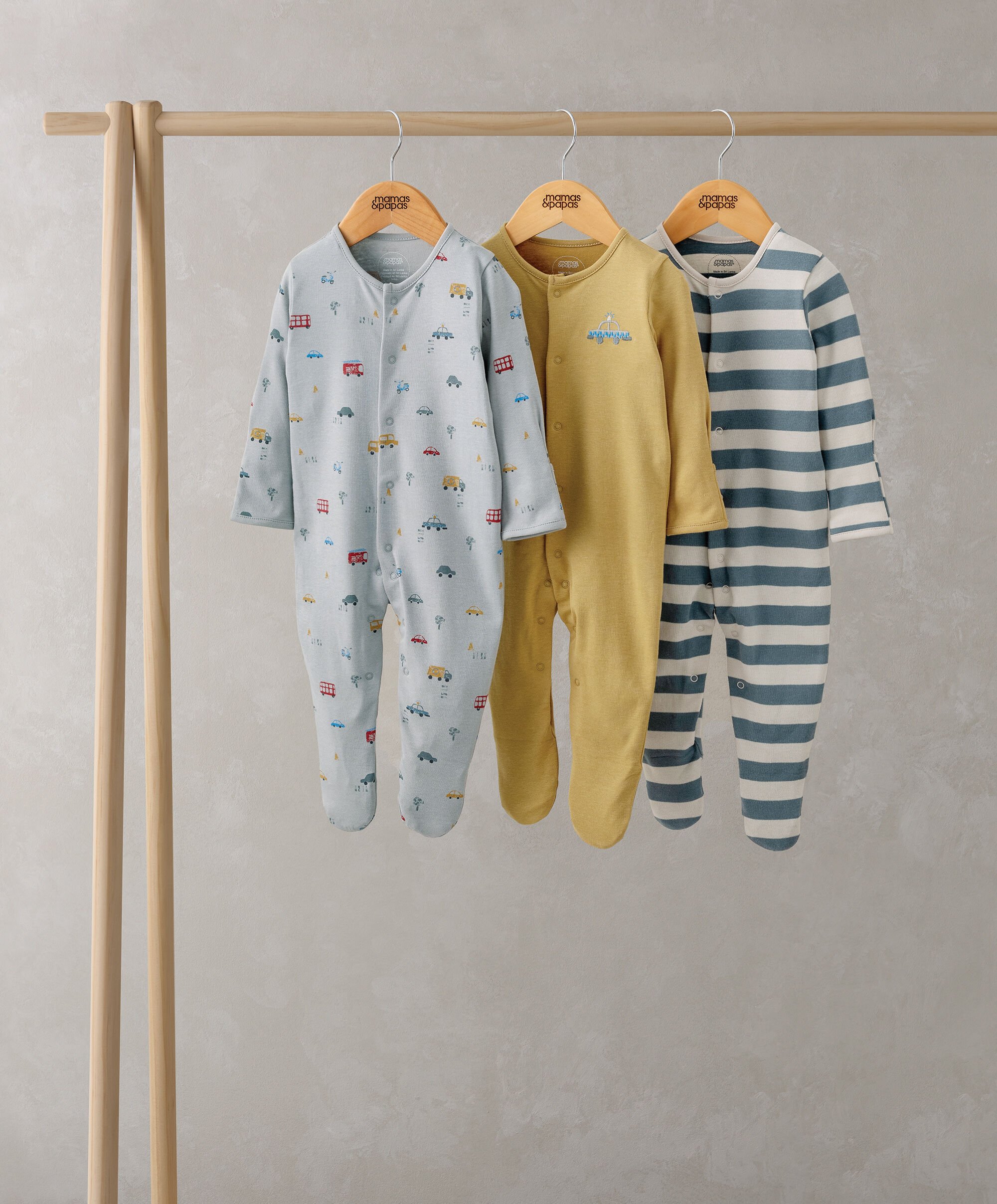 طقم بيجاما قطعة واحدة بطبعة وسائل مواصلات - 3 قطع