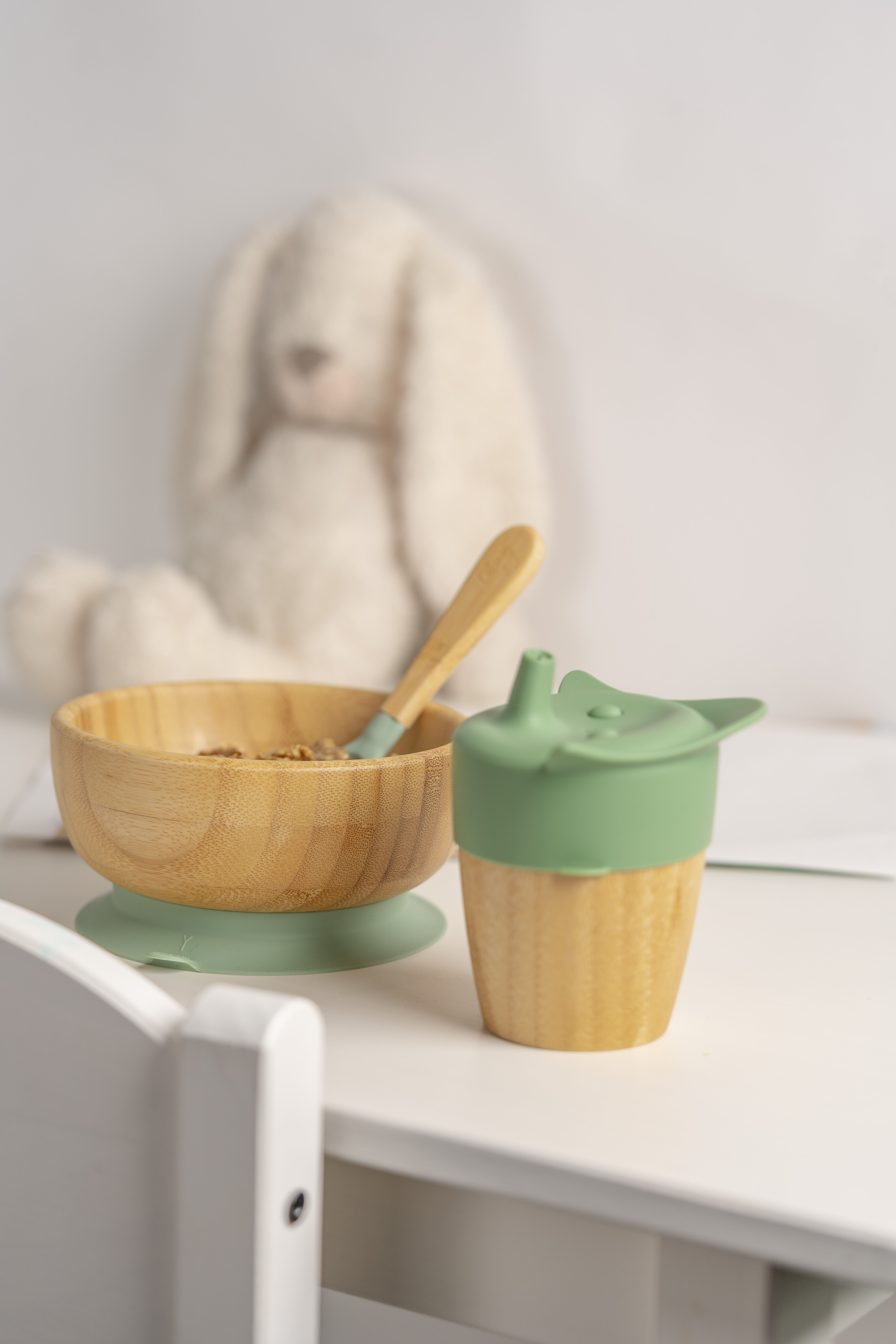 كوب بامبو عضوي بأغطية من سيترون - أخضر فاتح image number 4