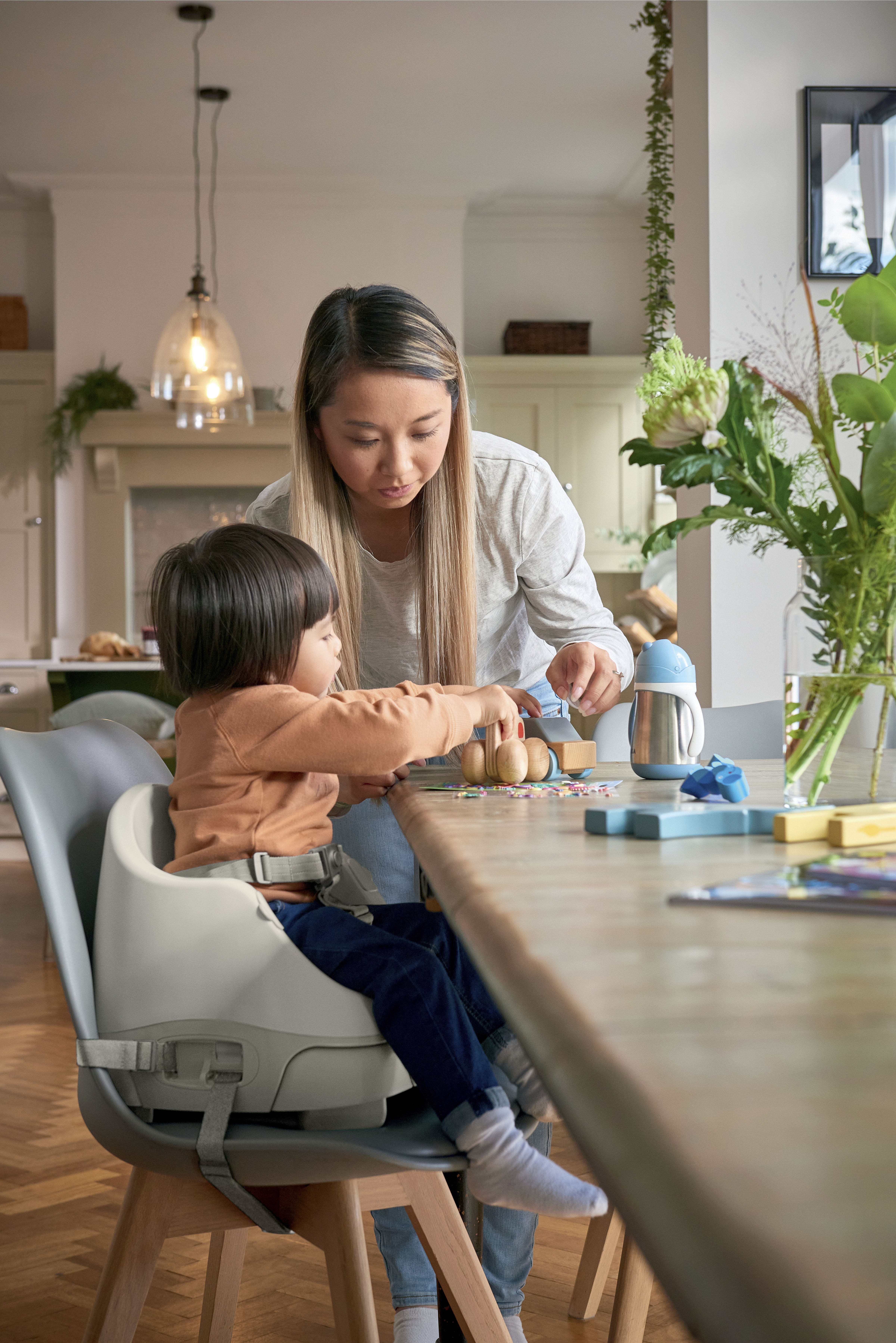 مقعد باغ داعم وأرضي 3 في 1 بصينية ألعاب - كلاي image number 6