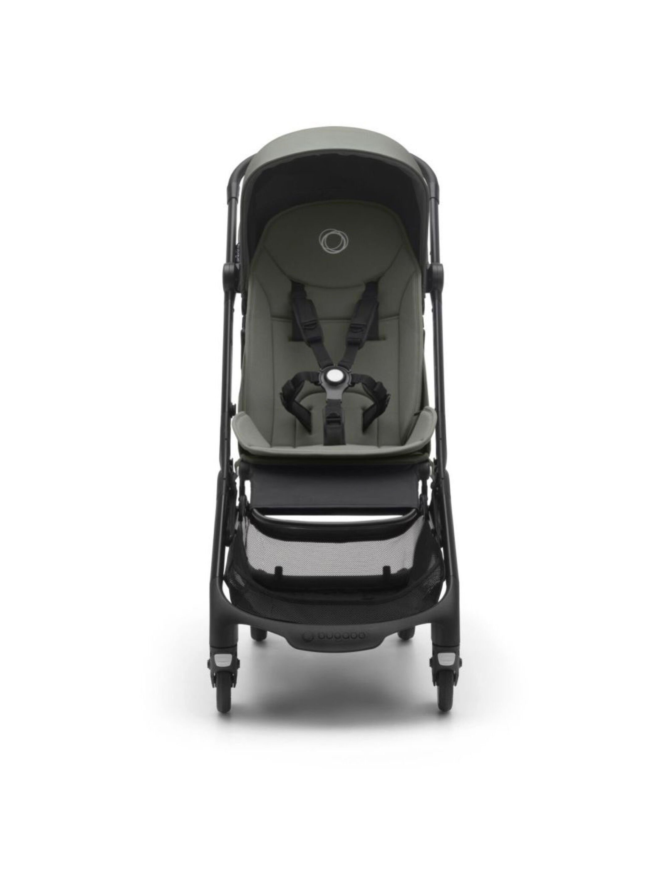 عربة أطفال بترفلاي متكاملة من بوقابو - أسود/أخضر داكن image number 2
