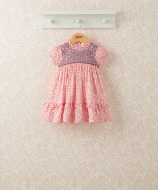 فستان مطرز بياقة كشكش فستان مطرز بياقة كشكش