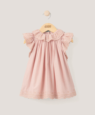 PINK BRODERIE FRILL DRS