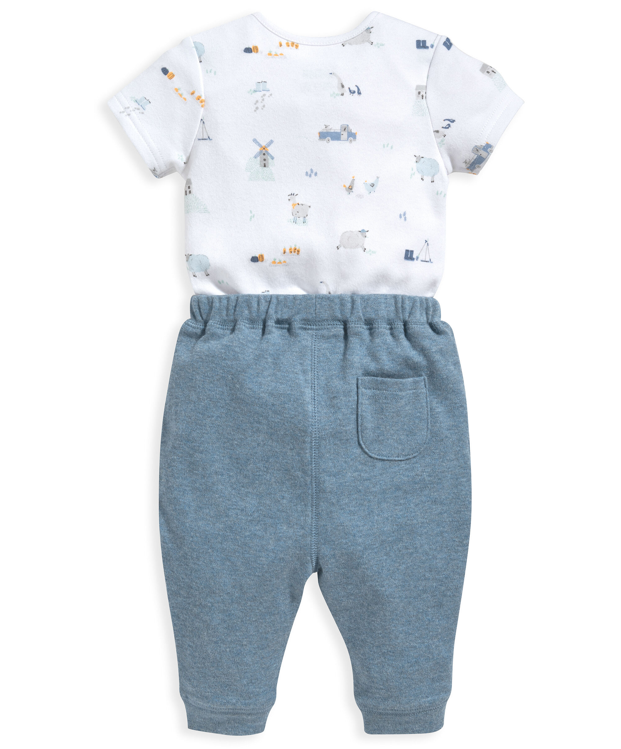 طقم تي شيرت بنقشة مزرعة ولغينغز - قطعتان image number 2