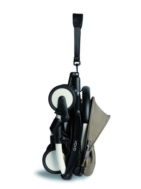 عربة أطفال أطفال بيبي زن يويو2 بهيكل أبيض ومجموعة مقعد عربة لعمر 6 شهور فأكثر بني فاتح image number 4