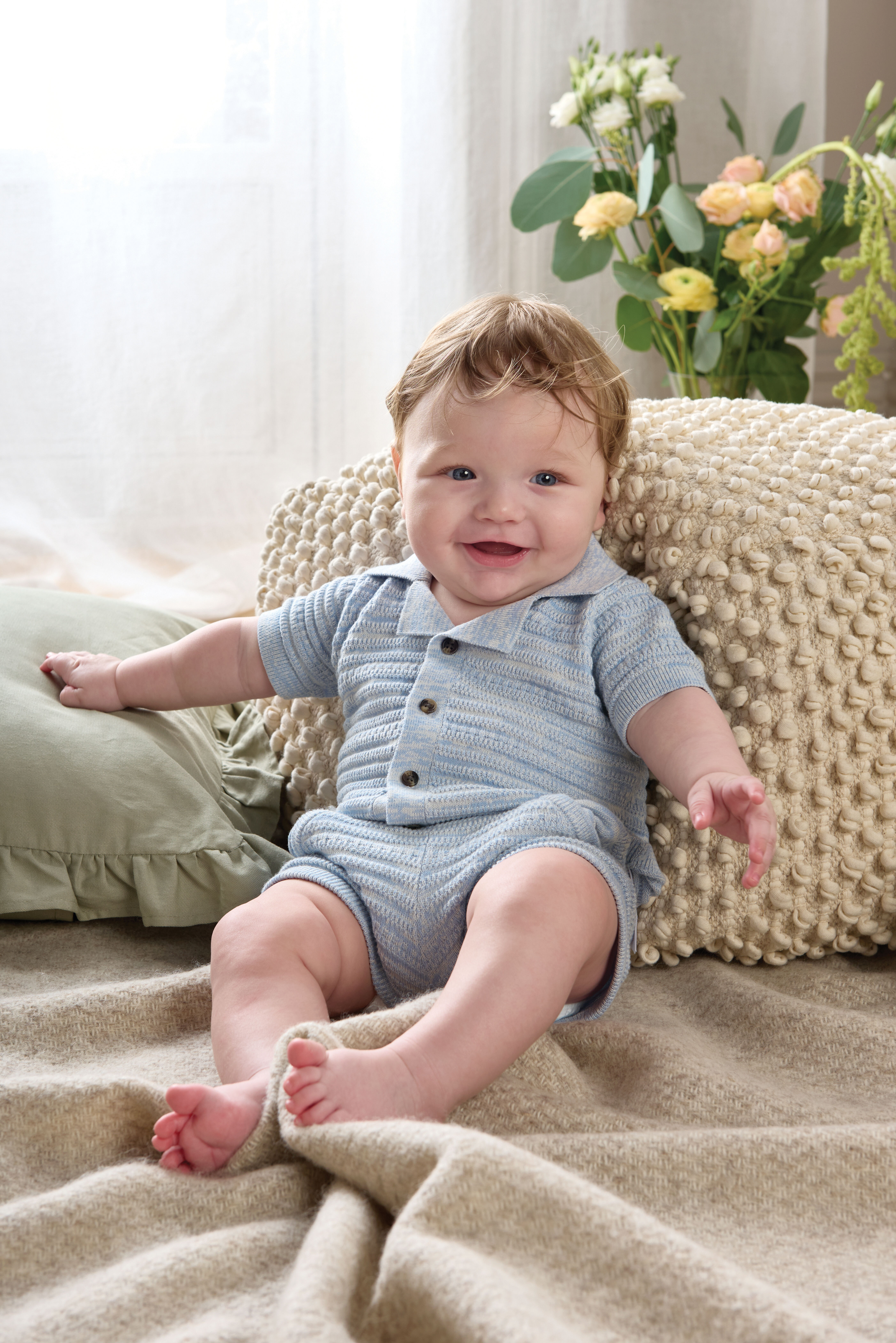 طقم تي شيرت بولو وشورت بنسيج متنوع- قطعتان image number 6