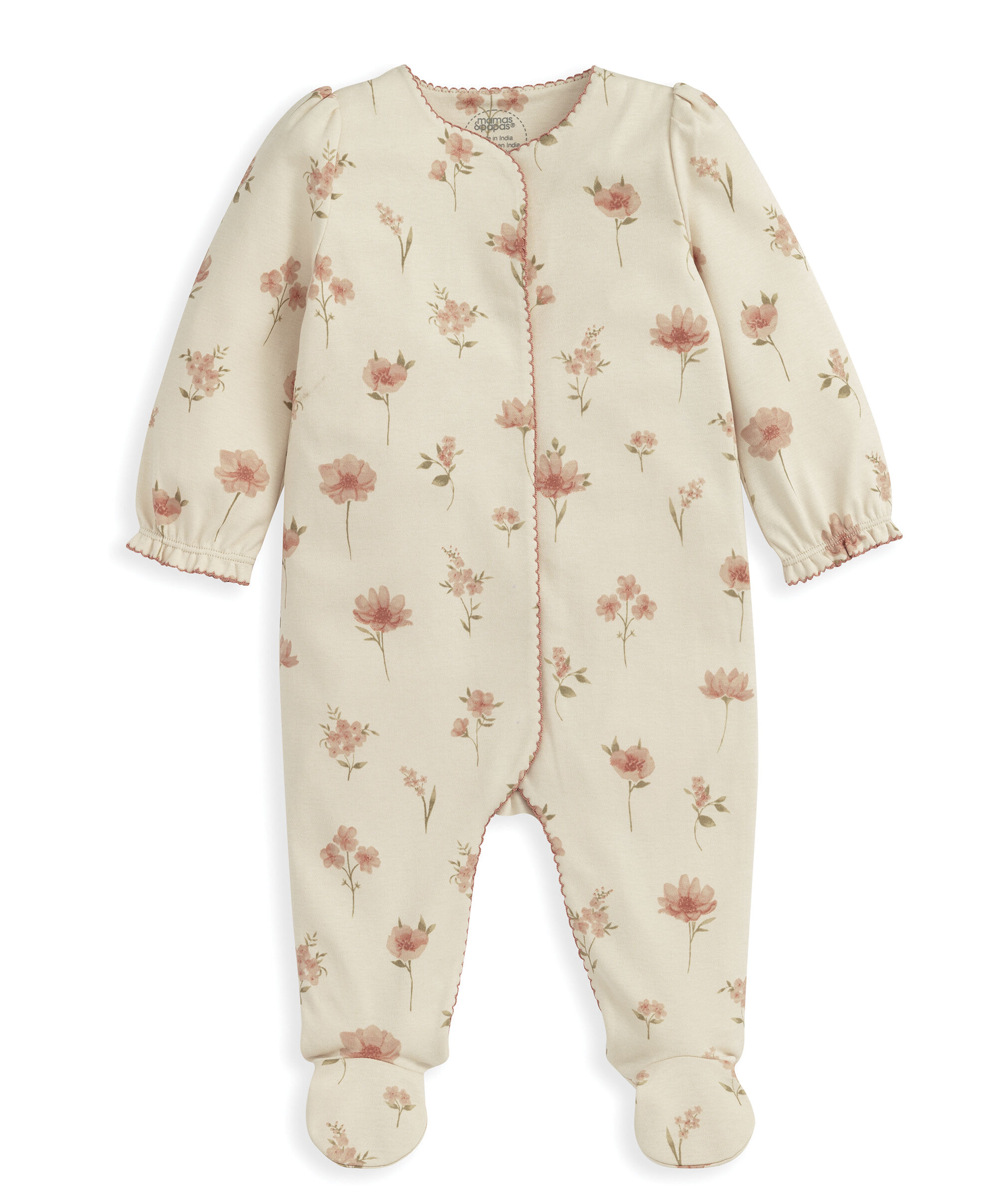 لباس الكل في واحد بنقشة زهور بألوان مائية image number 2