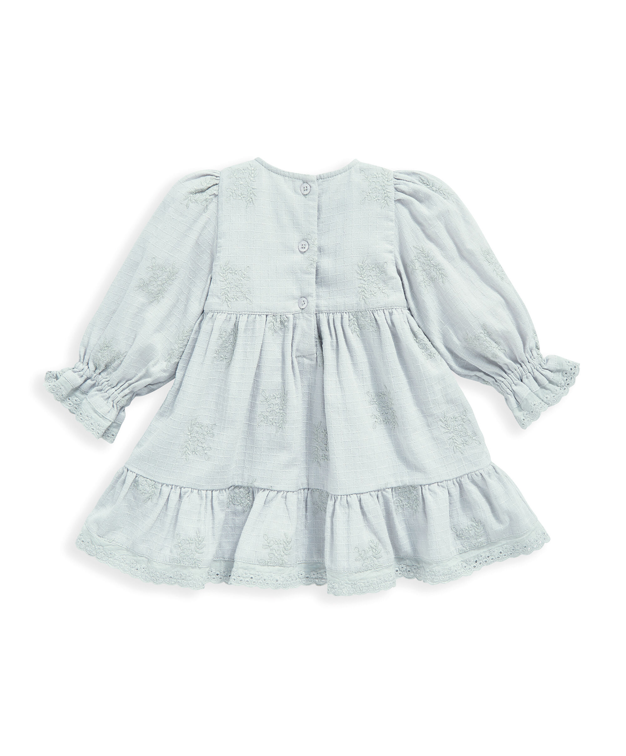 فستان مطرز بأكمام طويلة - أخضر image number 3