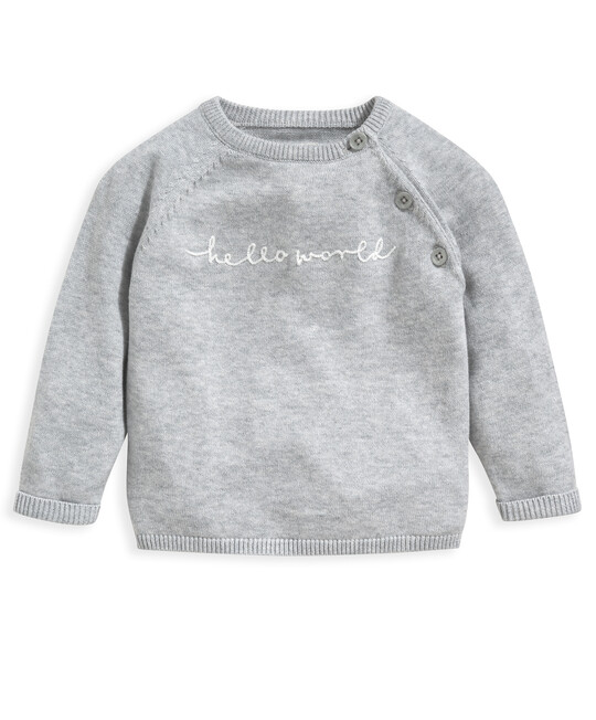 طقم بلوزة بعبارة Hello Worldوبنطال منسوج - قطعتان طقم بلوزة بعبارة Hello Worldوبنطال منسوج - قطعتان image number 5