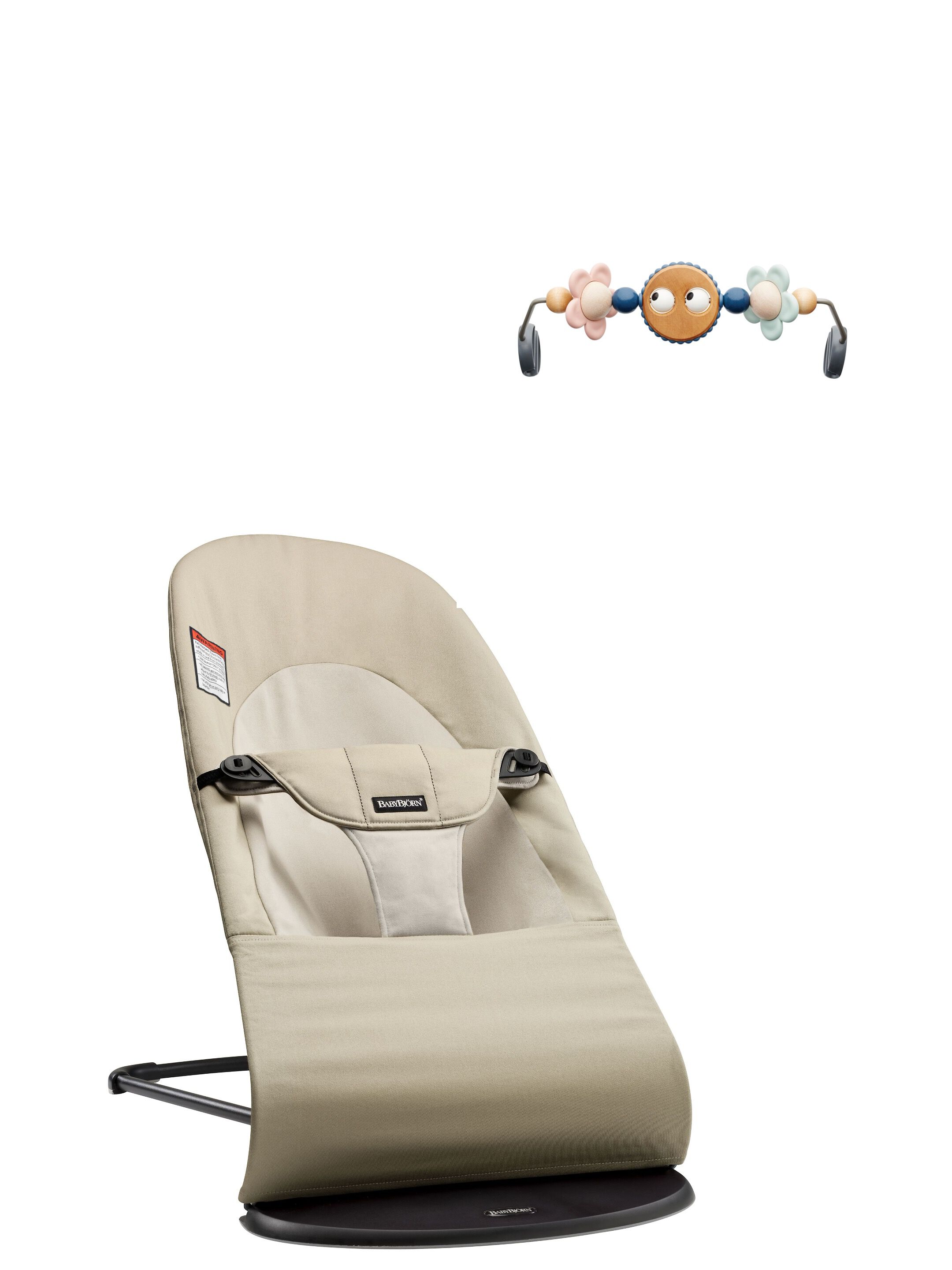 مجموعة كرسي هزاز بيبي بيورن ولعبة متعددة الألوان، قطعتين