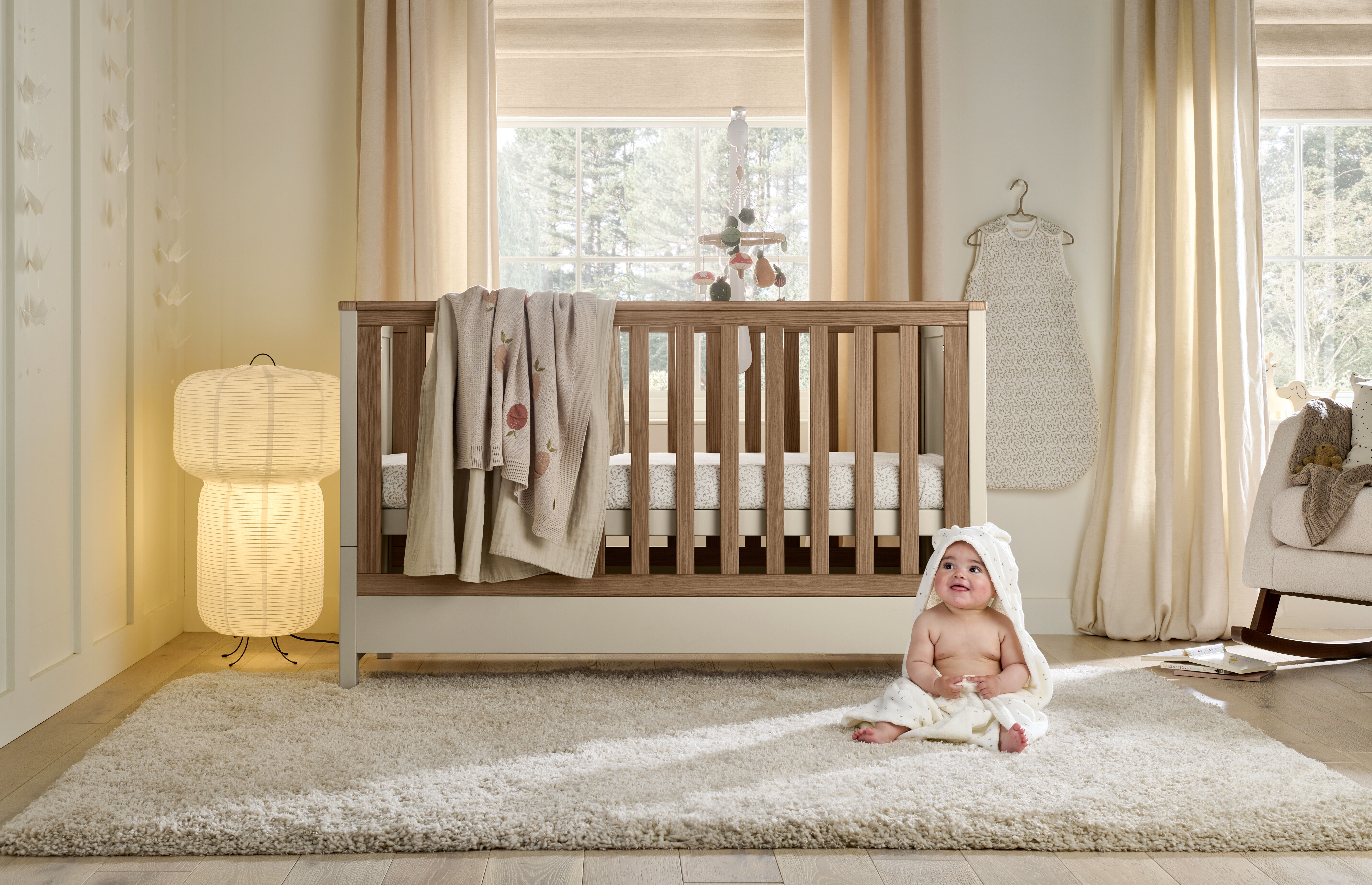 منشفة بغطاء للرأس - نقشة بذور image number 3