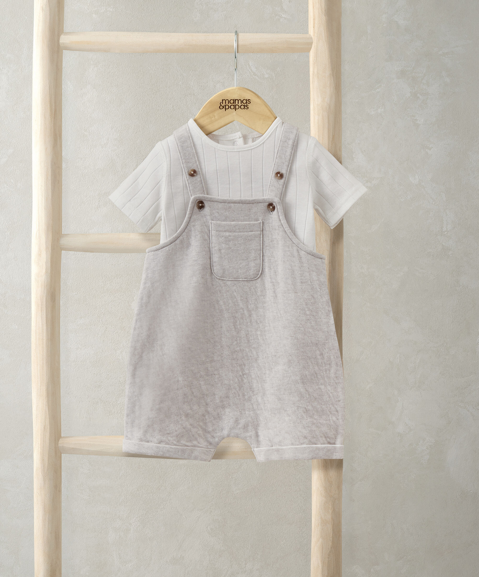 طقم دنغري قصير وبودي سوت، قطعتين image number 1