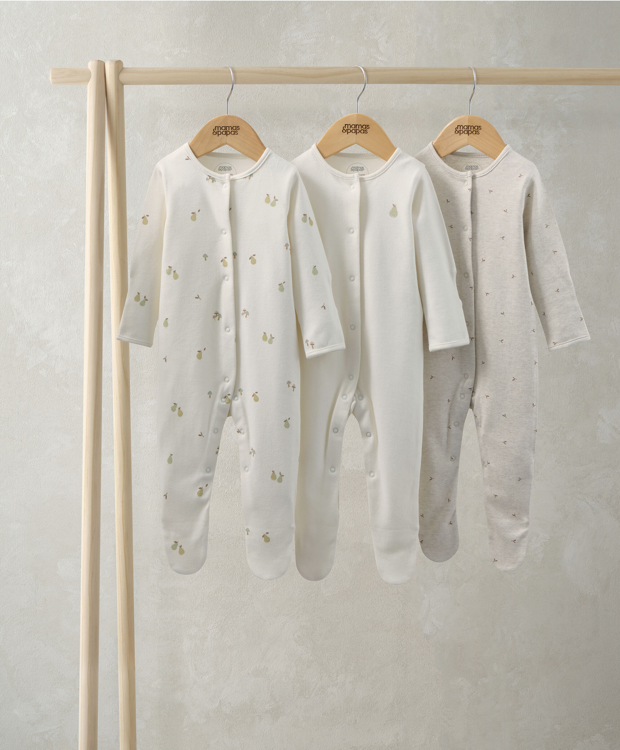 Pears Sleepsuits (Pack of 3)  image number 1