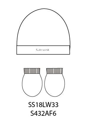 طقم قبعة وقفازات بتطريز Hello World image number 2