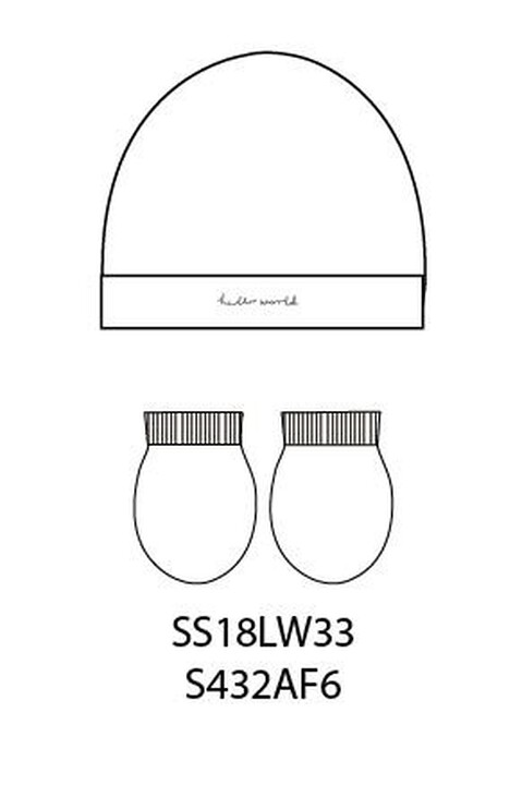 طقم قبعة وقفازات بتطريز Hello World طقم قبعة وقفازات بتطريز Hello World image number 2