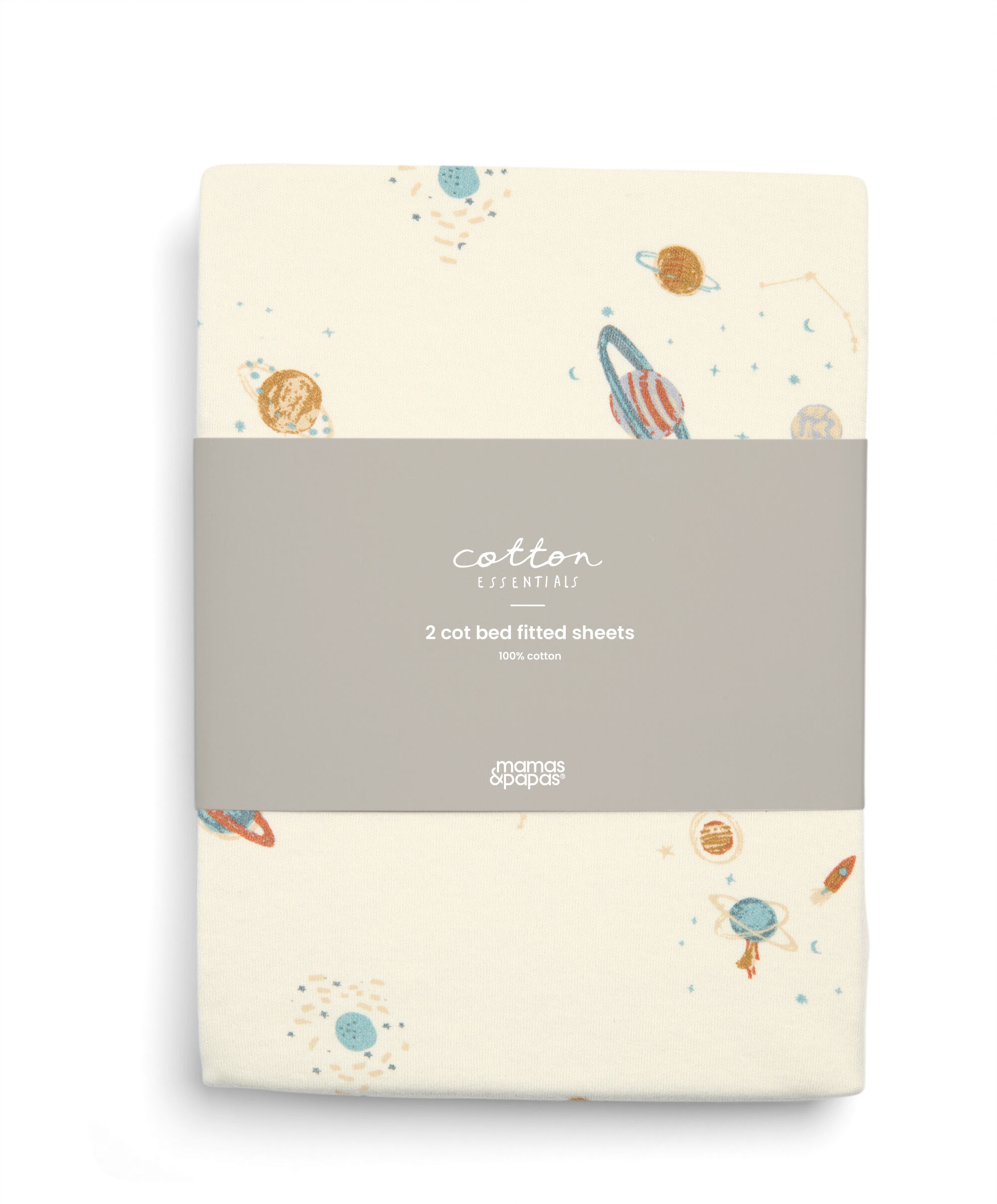 طقم شرشف سرير/مهد بحواف مطاطية بلانيت/بلو ستار ، قطعتان image number 2