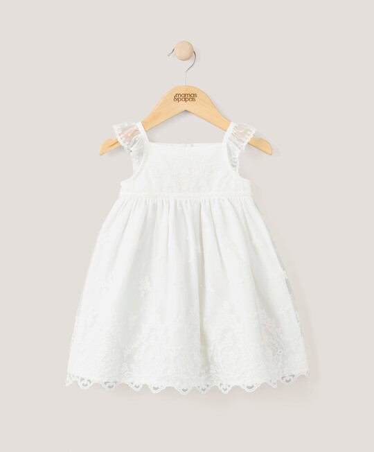 فستان دانتيل للعيد - أبيض image number 1