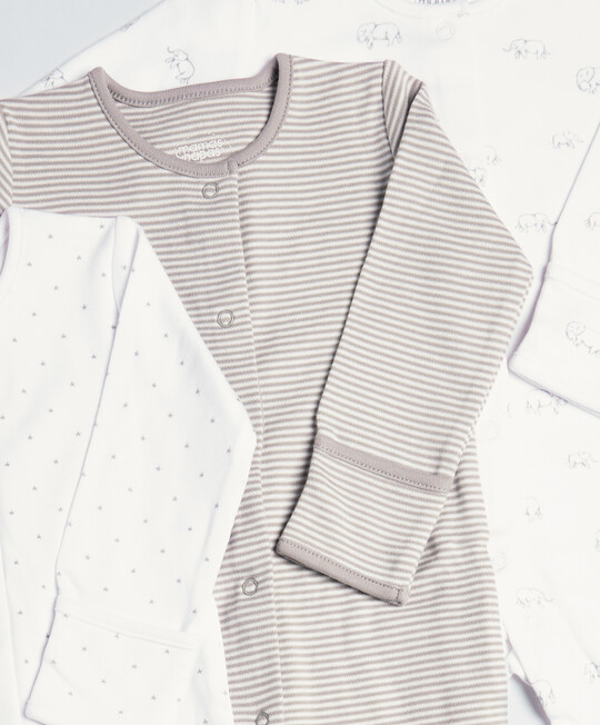 طقم بيجاما قطعة واحدة بنقشة فيل - 3 قطع طقم بيجاما قطعة واحدة بنقشة فيل - 3 قطع image number 2