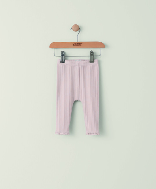 لغينغز بحافة دانتيل - وردي لغينغز بحافة دانتيل - وردي image number 1